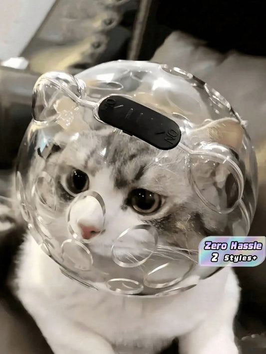 Cat Grooming Helmet | Anti-Bite & Anti-Scratch Protective Head Cover