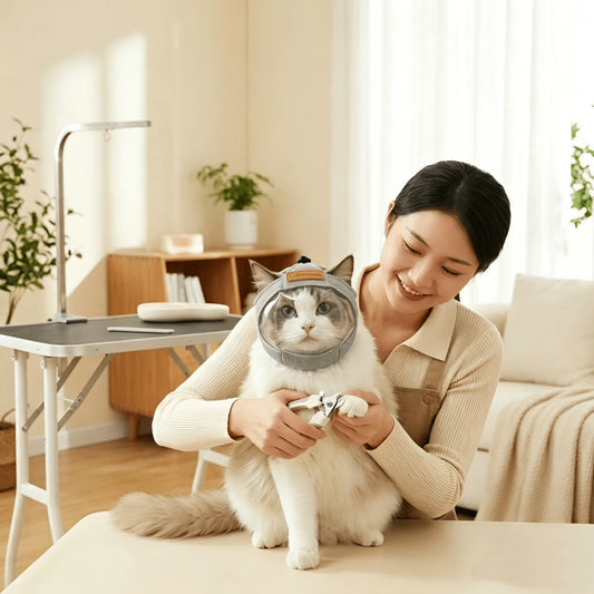 Transparent Cat Recovery Mask | Breathable Anti-Lick & Anti-Scratch Protective Face Cover