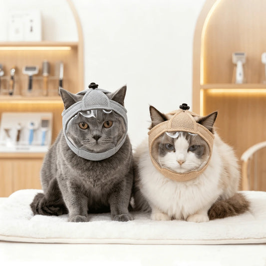 Transparent Cat Recovery Mask | Breathable Anti-Lick & Anti-Scratch Protective Face Cover