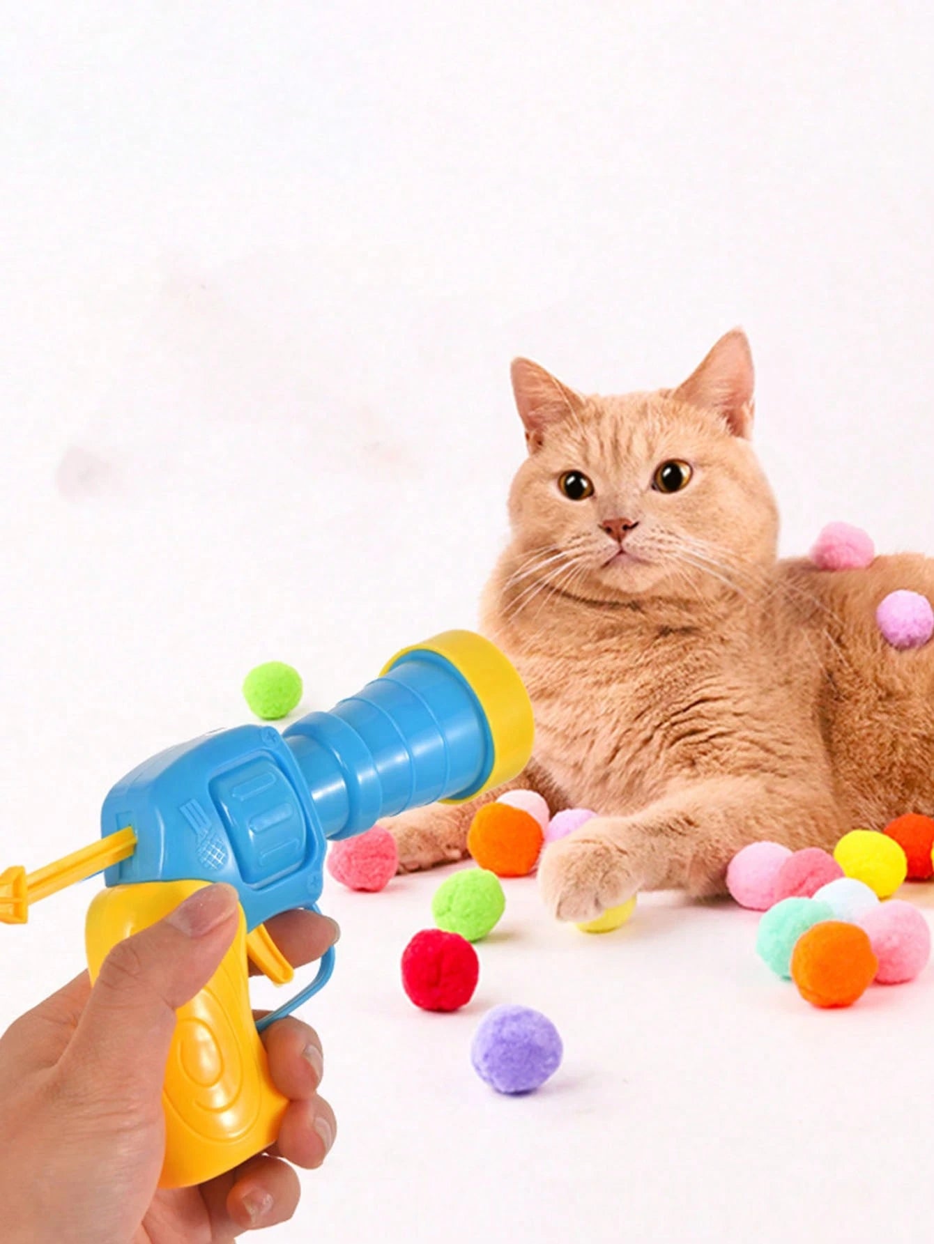 Interactive Cat Ball Launcher Set with Plush Balls | Indoor Cat Toy