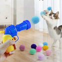 Interactive Cat Ball Launcher Set with Plush Balls | Indoor Cat Toy
