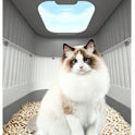 Extra Large Enclosed Cat Litter Box with Front Entry & Top Exit | Drawer Design with Scoop