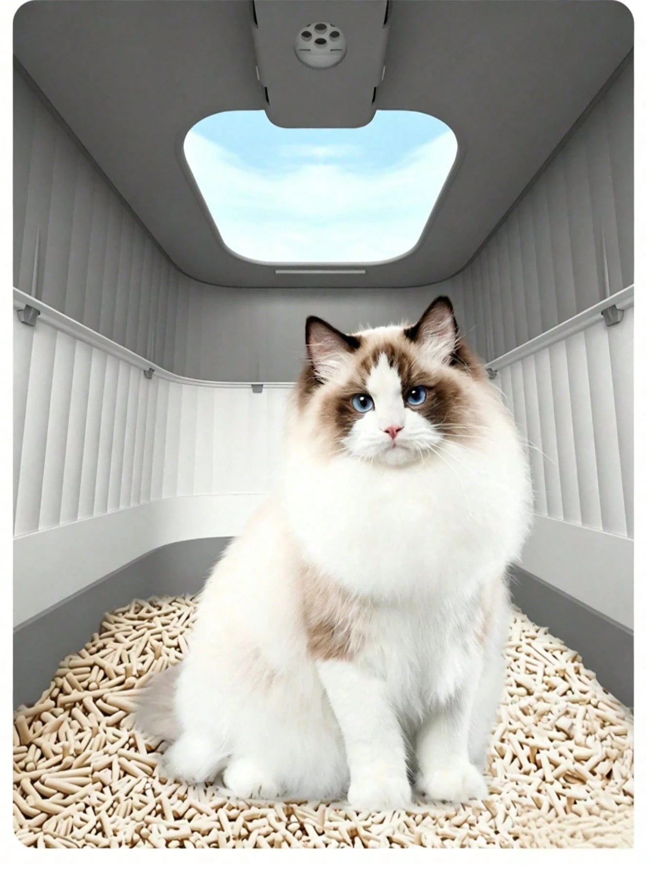 Extra Large Enclosed Cat Litter Box with Front Entry & Top Exit | Drawer Design with Scoop