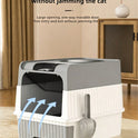 Extra Large Enclosed Cat Litter Box with Front Entry & Top Exit | Drawer Design with Scoop