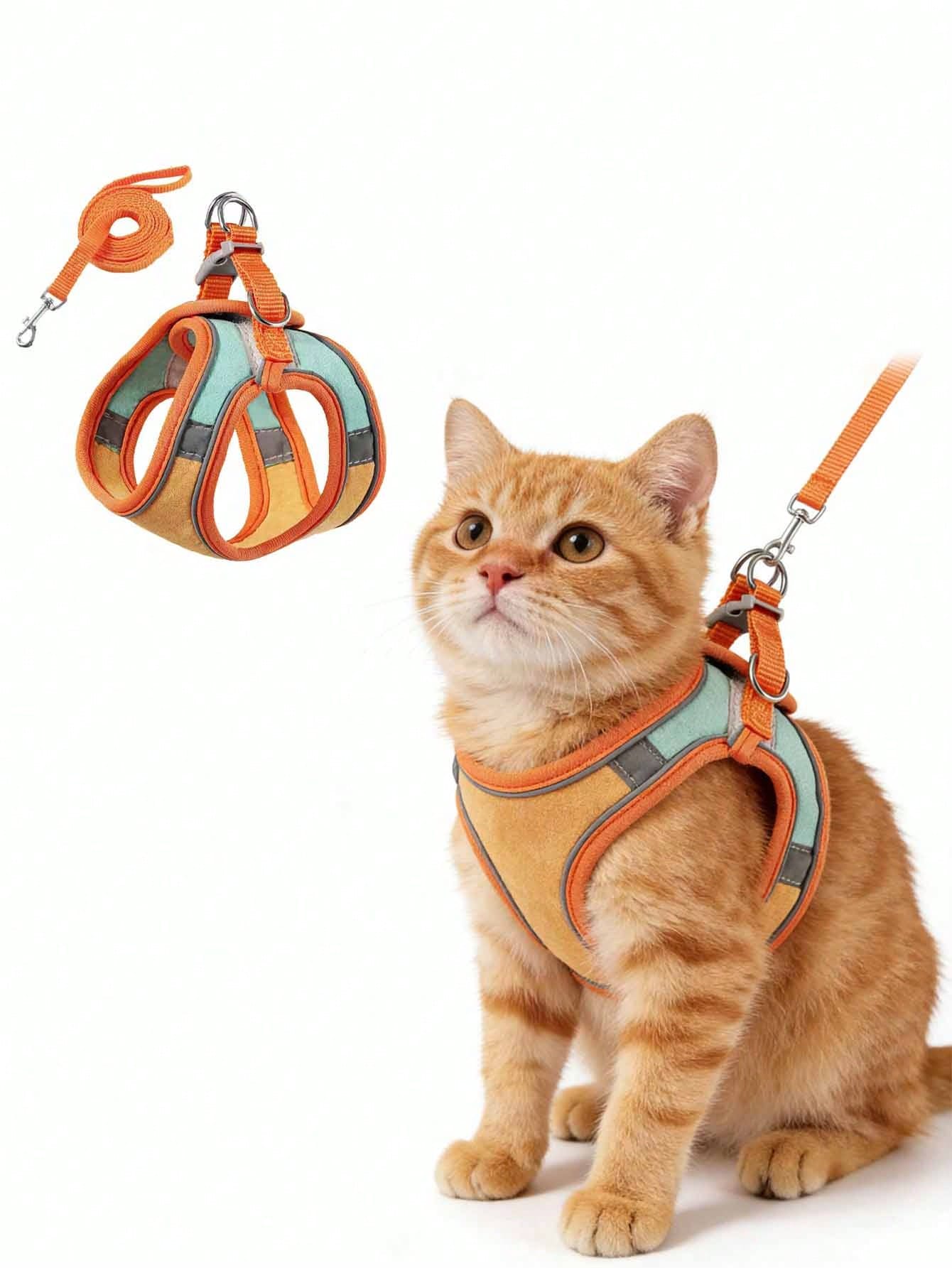 Reflective Pet Harness & Leash Set | Adjustable for Cats & Dogs