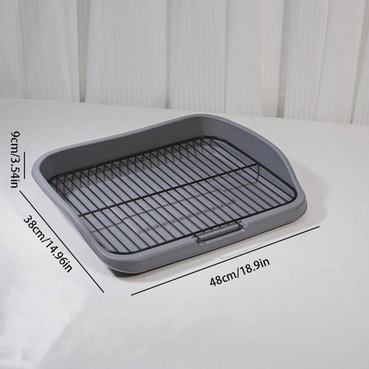 Medium Iron Wire Pet Toilet – Double-Layer Washable Dog & Cat Potty