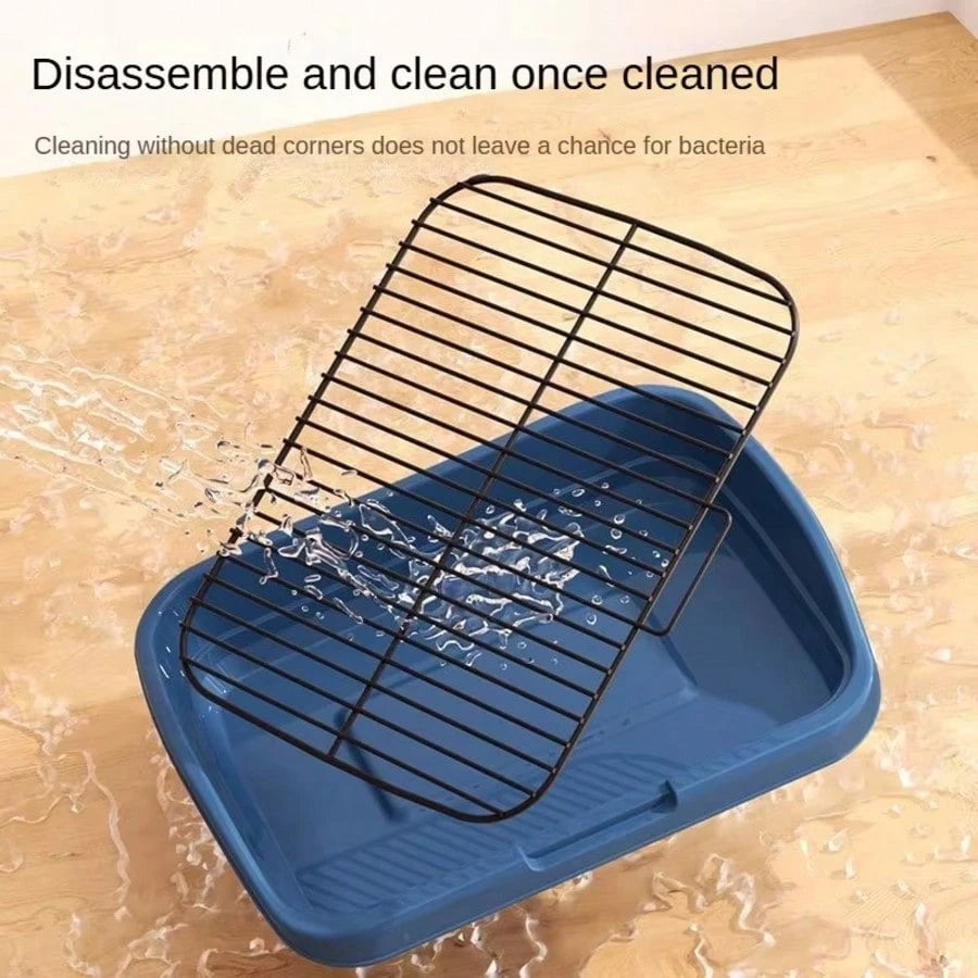Medium Iron Wire Pet Toilet – Double-Layer Washable Dog & Cat Potty