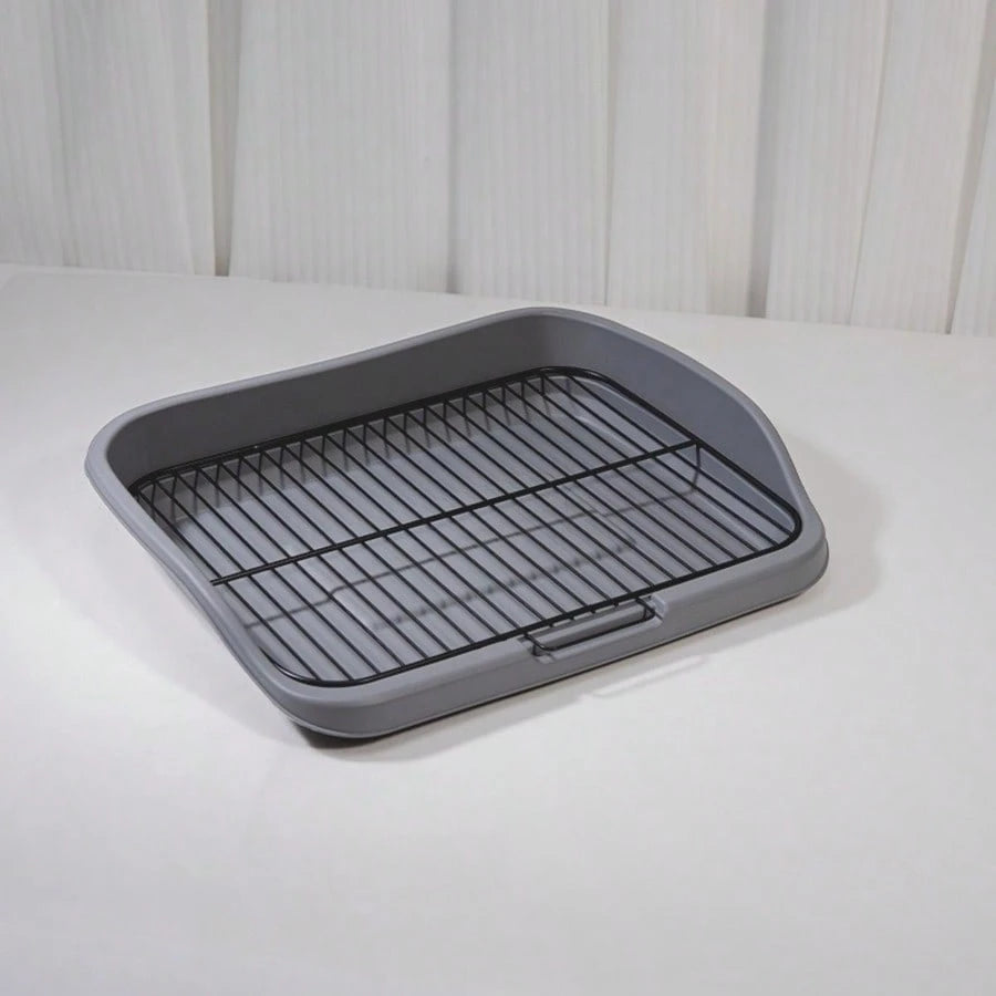 Medium Iron Wire Pet Toilet – Double-Layer Washable Dog & Cat Potty
