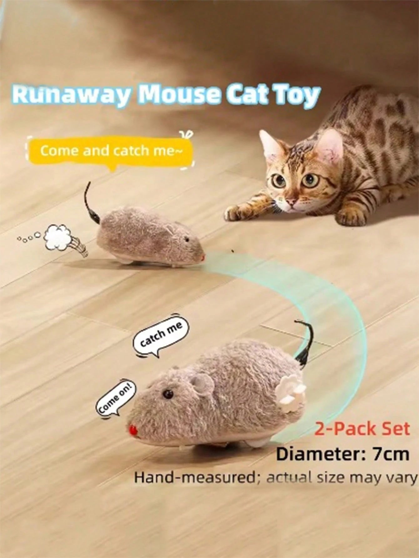 Clockwork Mouse Cat Toy | Wind-Up Interactive Toys for Cats