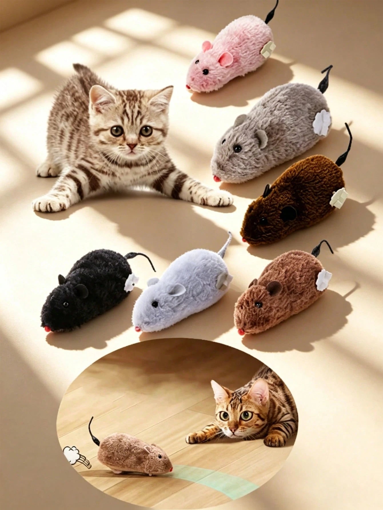 Clockwork Mouse Cat Toy | Wind-Up Interactive Toys for Cats