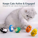 Interactive Cat Wobble Balls | Rolling Toys for Indoor Cats (set of 5 pieces)