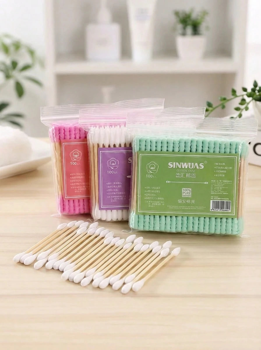 100pcs Pet Ear Cleaning Swabs | Grooming & Tear Stain Care