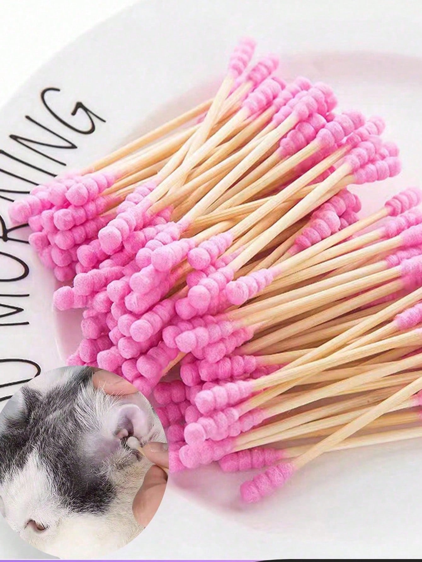 100pcs Pet Ear Cleaning Swabs | Grooming & Tear Stain Care