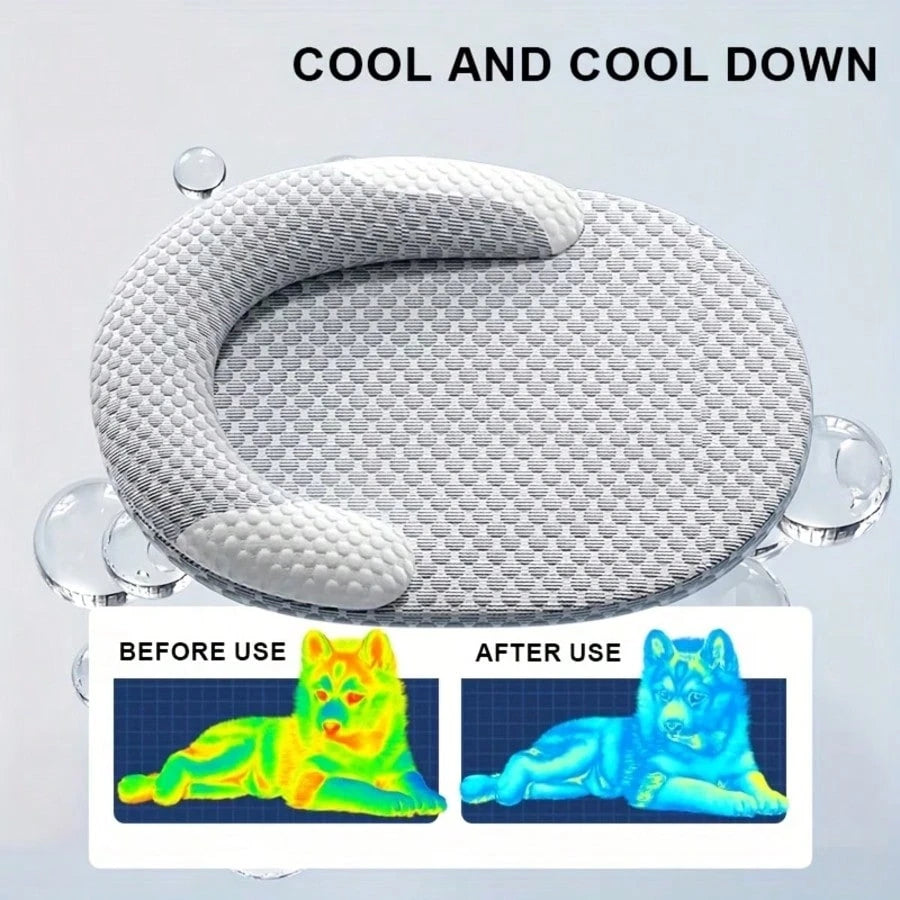 Cooling Ice Bean Cat & Dog Bed – Breathable Washable Summer Pet Mat