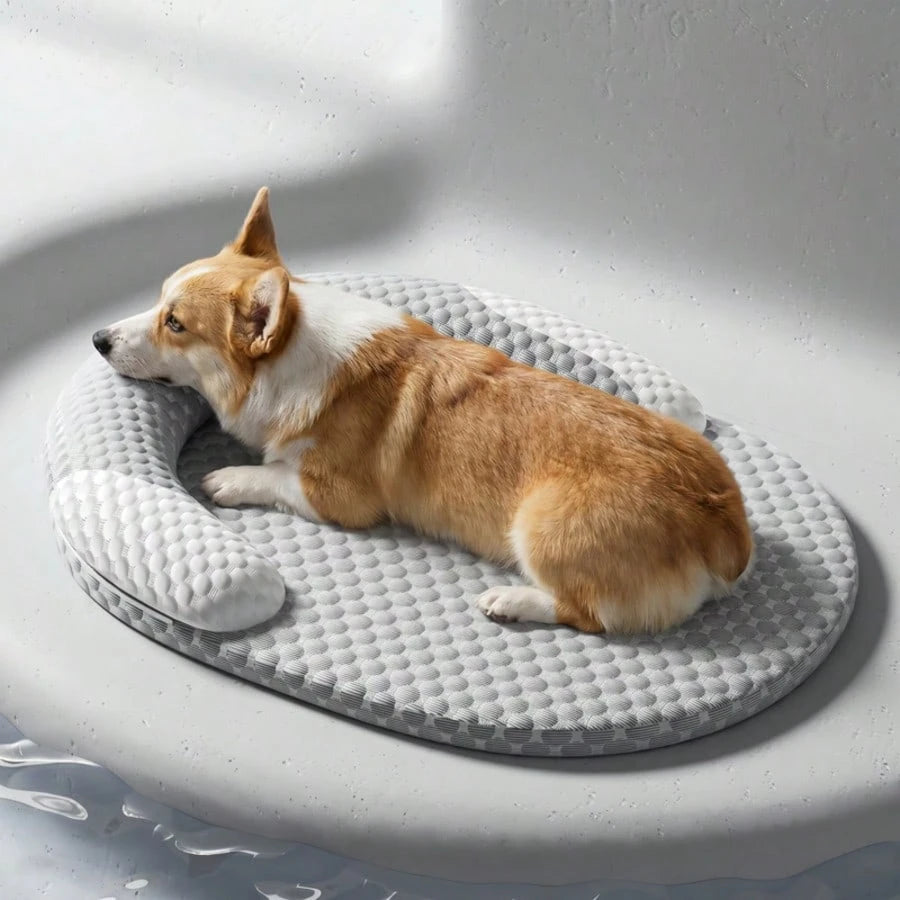 Cooling Ice Bean Cat & Dog Bed – Breathable Washable Summer Pet Mat