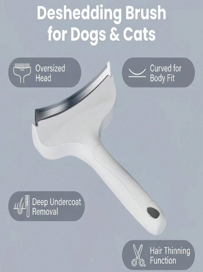 V-Shaped Pet Grooming Comb – Undercoat & Loose Hair Remover
