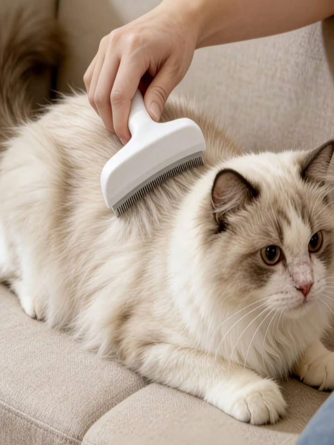 V-Shaped Pet Grooming Comb – Undercoat & Loose Hair Remover