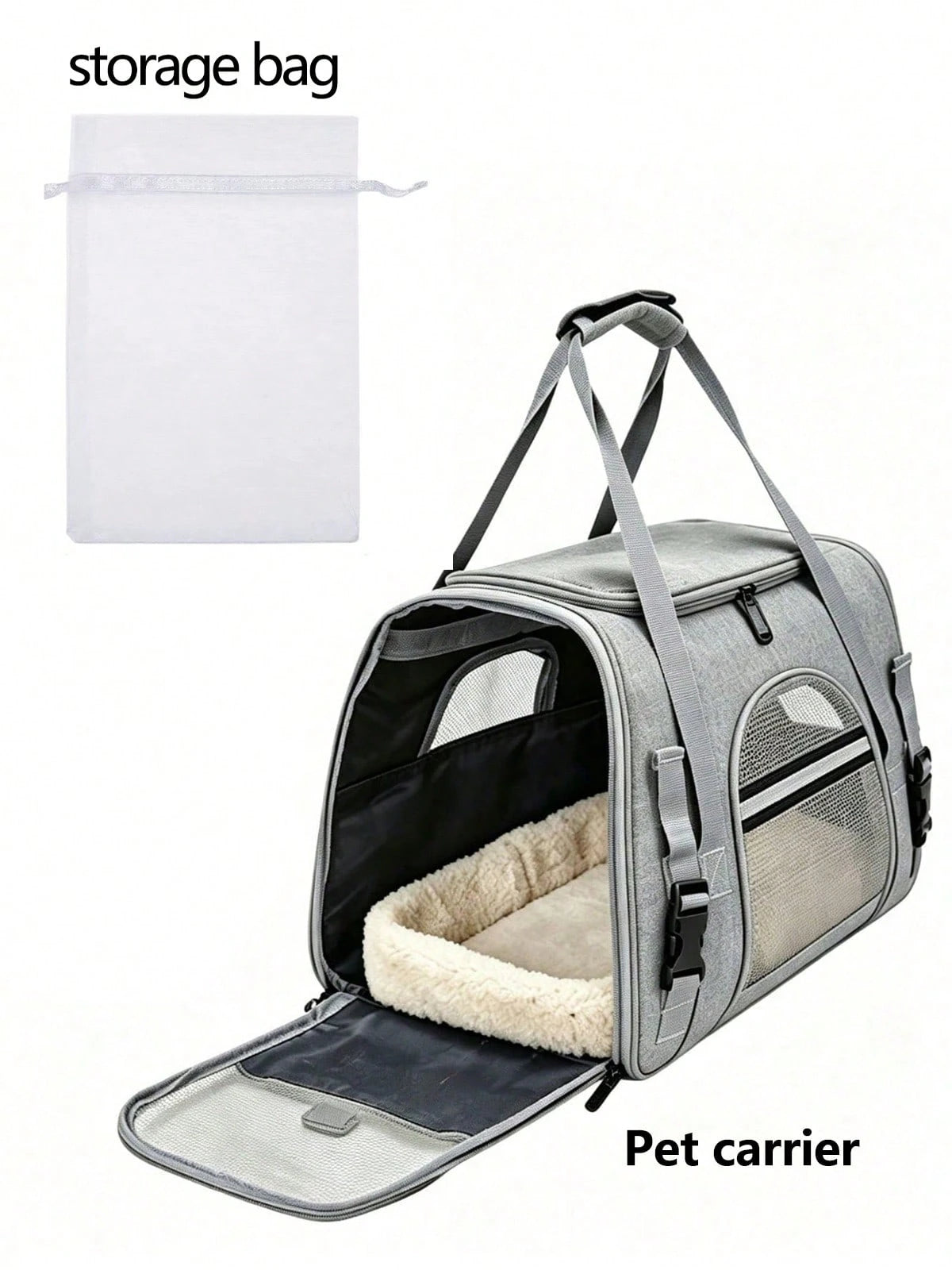 Soft Pet Carrier Bag | Foldable Breathable Cat & Dog Travel Carrier
