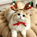 Christmas Reindeer Antler Headband for Dogs & Cats – Pet Holiday Accessory