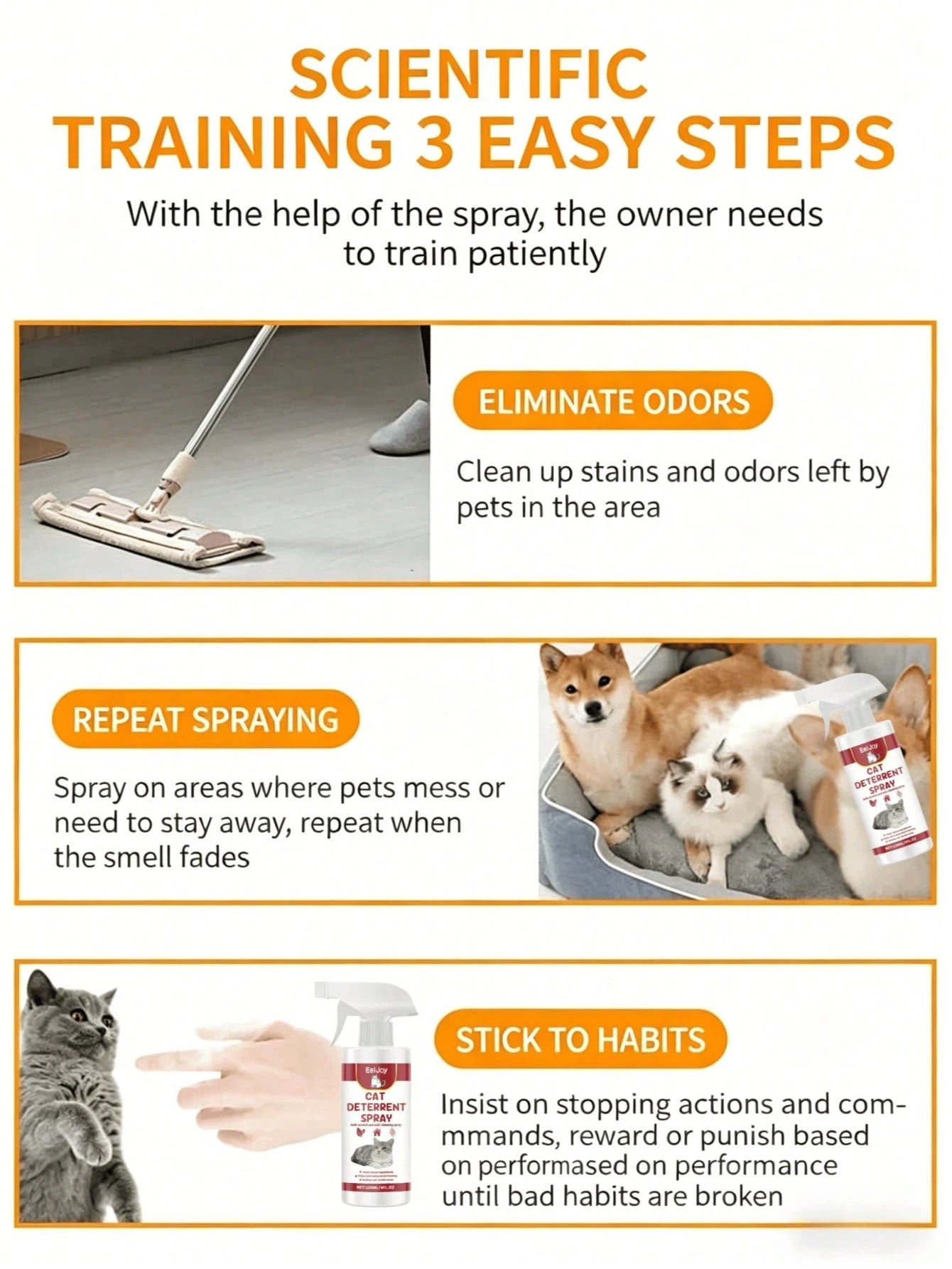 120ml Cat Repellent Spray – Anti-Scratching, Climbing & Urine Deterrent