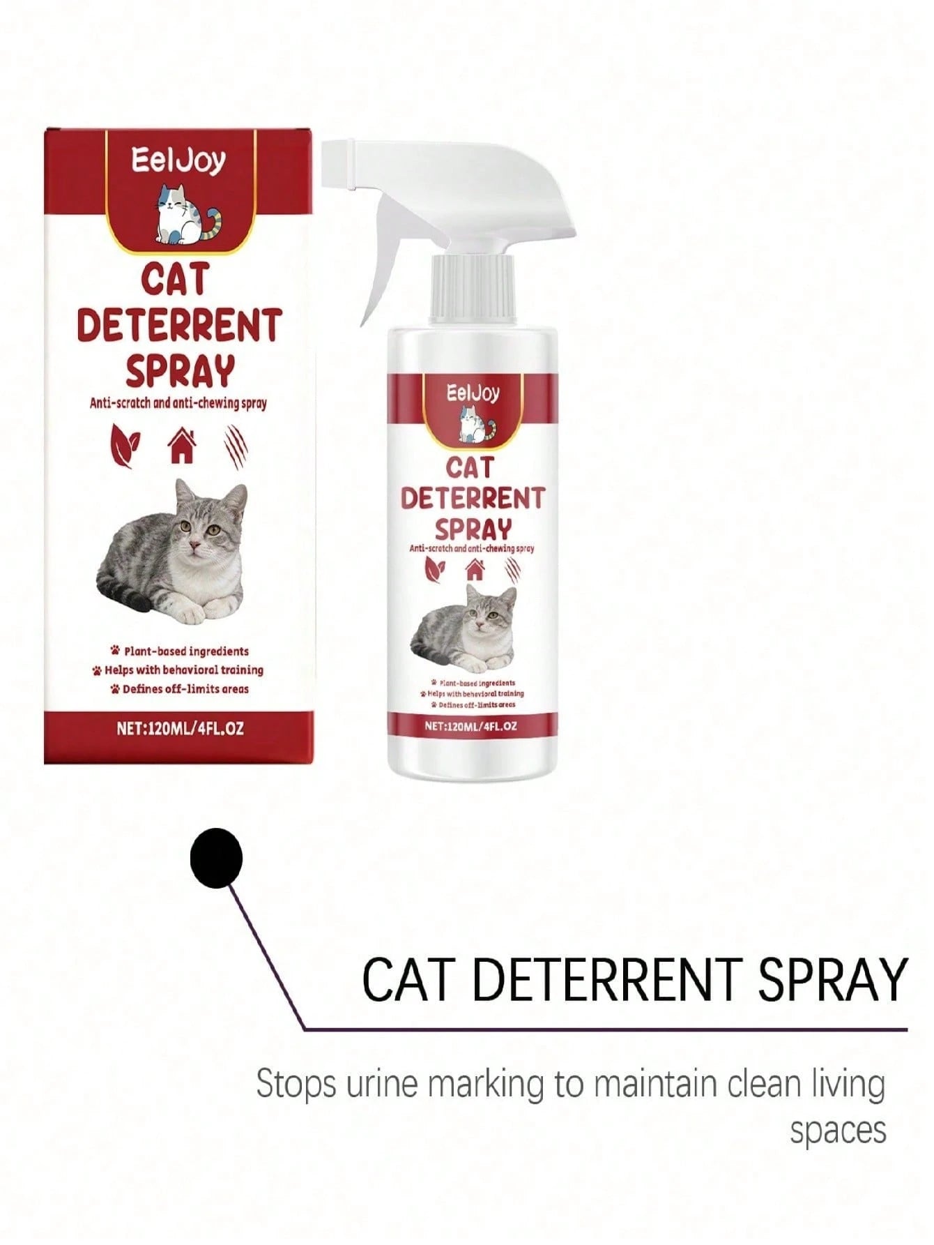 120ml Cat Repellent Spray – Anti-Scratching, Climbing & Urine Deterrent