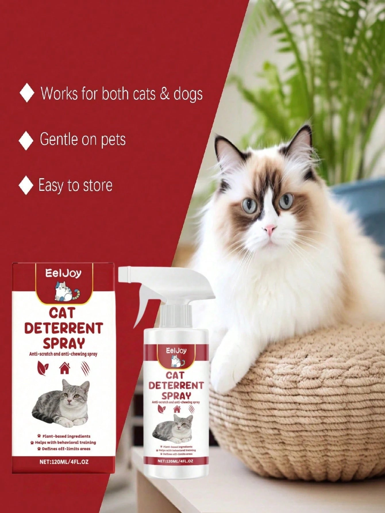 120ml Cat Repellent Spray – Anti-Scratching, Climbing & Urine Deterrent