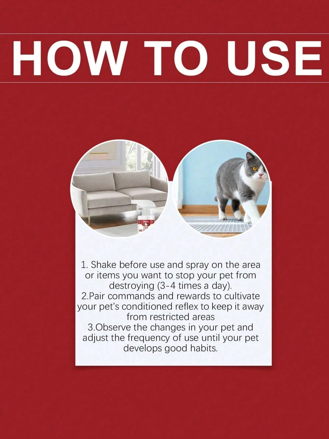 120ml Cat Repellent Spray – Anti-Scratching, Climbing & Urine Deterrent