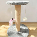 Mini Sisal Cat Scratching Post with Pom-Pom & Feather Toy | Interactive Cat Treec