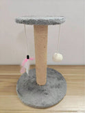 Mini Sisal Cat Scratching Post with Pom-Pom & Feather Toy | Interactive Cat Treec