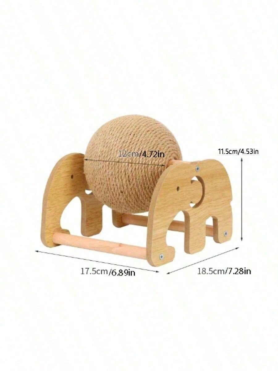 Interactive Sisal Cat Scratching Post with Rolling Ball Toy | Durable Cat Scratcher