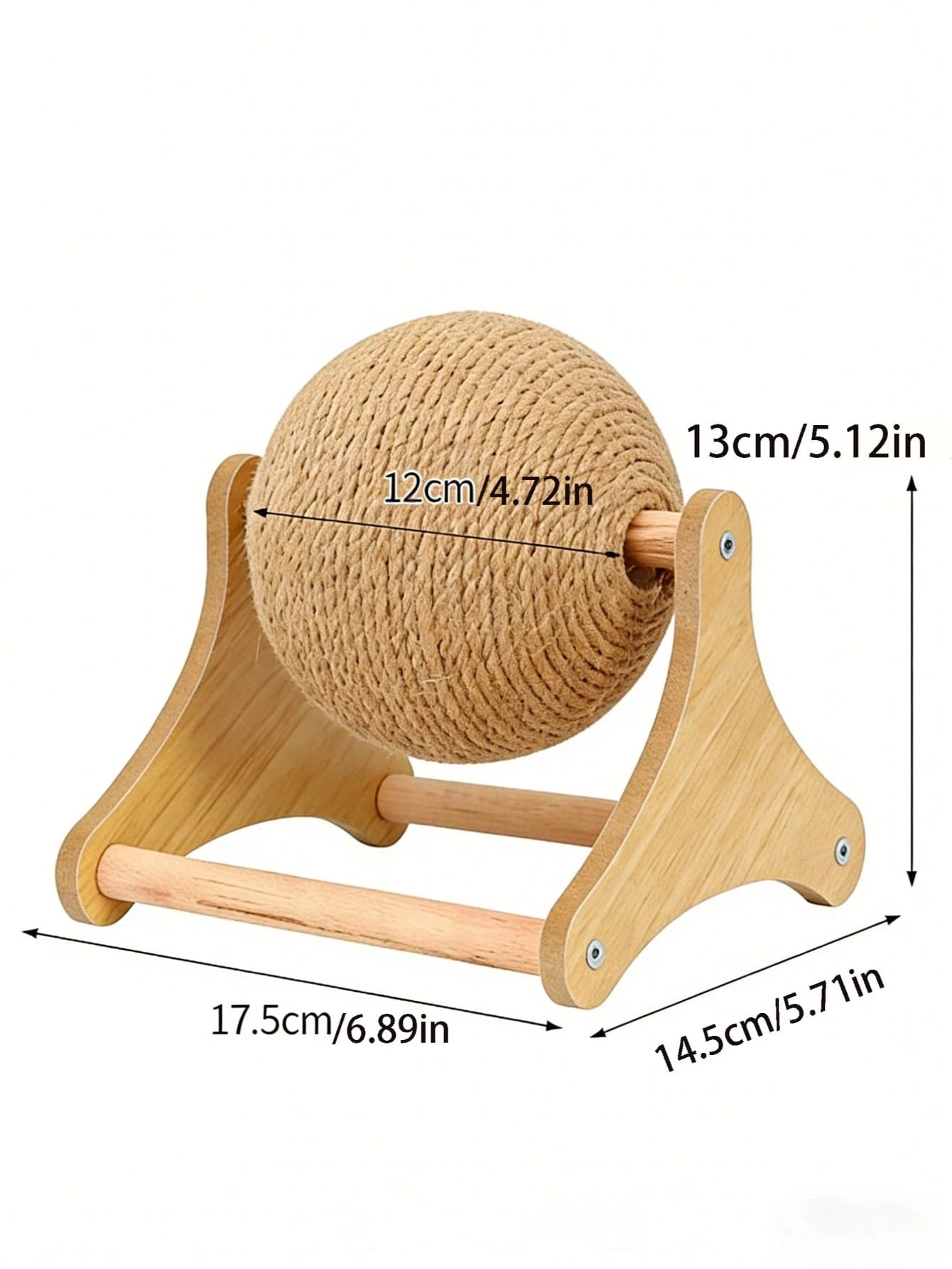 Interactive Sisal Cat Scratching Post with Rolling Ball Toy | Durable Cat Scratcher