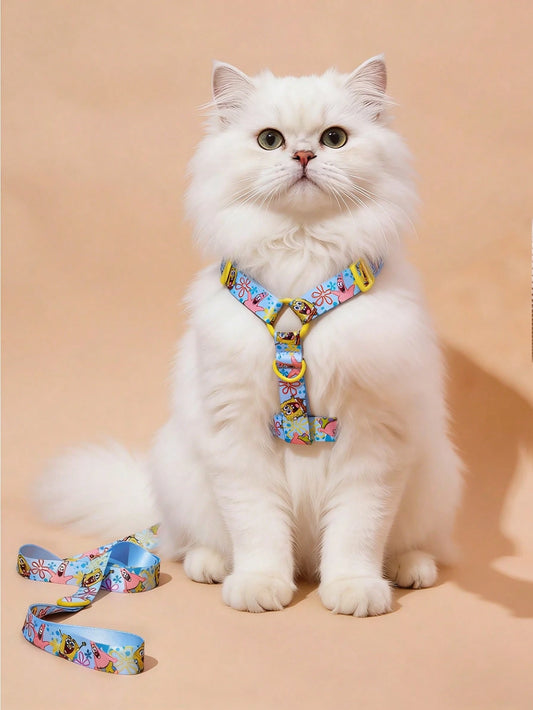SpongeBob Pet Collar & Leash Set for Cats & Small Dogs