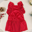 Santa Claus Princess Pet Dress – Warm Christmas Fleece Outfit for Dogs & Cats