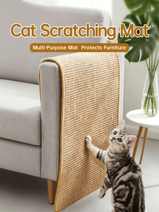 Sisal Cat Scratcher Mat | Durable Scratch Pad for Walls & Furniture