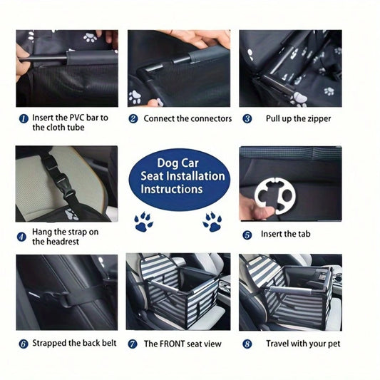 Waterproof Pet Car Seat & Travel Carrier | Soft Booster Seat for Small & Medium Dogs