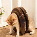 Interactive Accordion Cat Scratching Board with Bell Ball | Foldable Cardboard Cat Scratcher