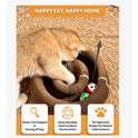 Interactive Accordion Cat Scratching Board with Bell Ball | Foldable Cardboard Cat Scratcher