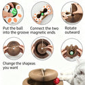 Interactive Accordion Cat Scratching Board with Bell Ball | Foldable Cardboard Cat Scratcher