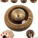 Interactive Accordion Cat Scratching Board with Bell Ball | Foldable Cardboard Cat Scratcher