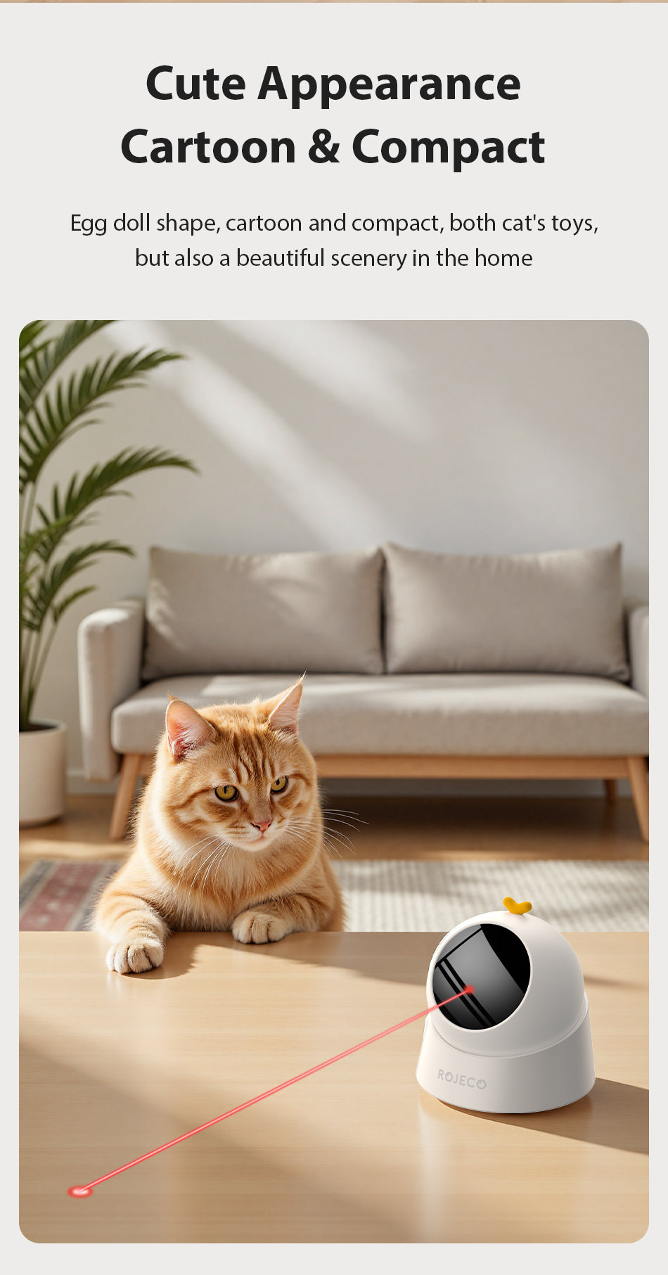 ROJECO Interactive Laser Cat Toy: The Ultimate Automatic Playmate for Your Cat