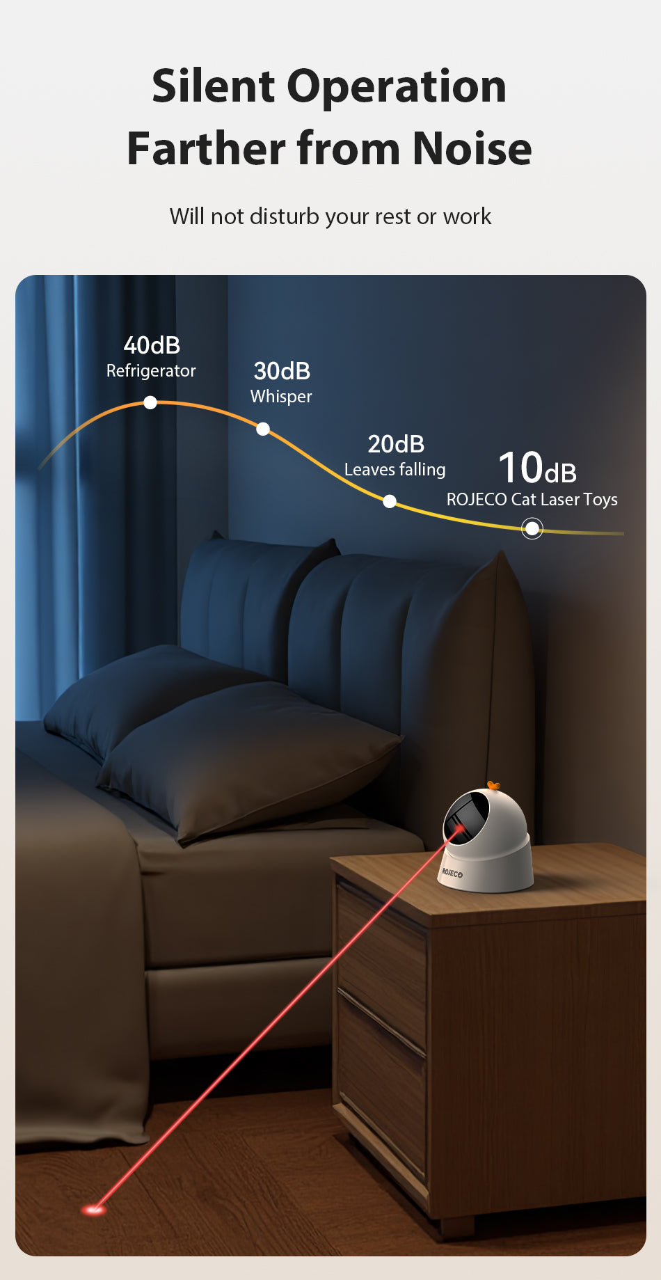 ROJECO Interactive Laser Cat Toy: The Ultimate Automatic Playmate for Your Cat