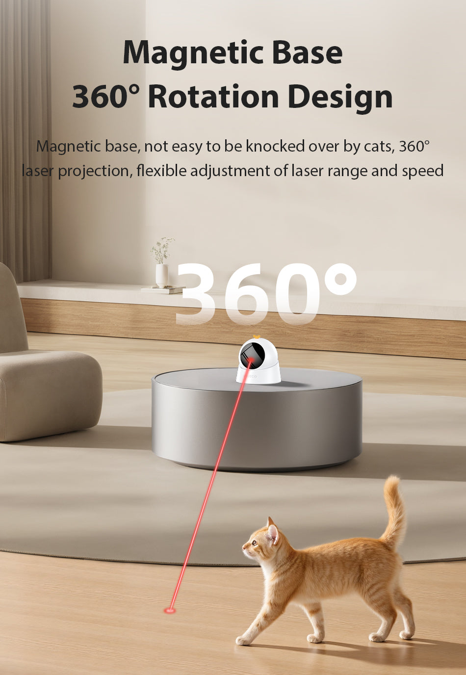 ROJECO Interactive Laser Cat Toy: The Ultimate Automatic Playmate for Your Cat