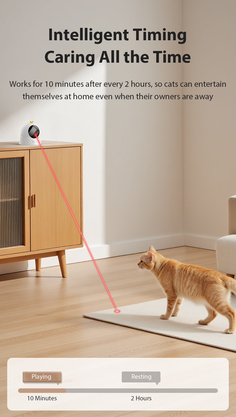 ROJECO Interactive Laser Cat Toy: The Ultimate Automatic Playmate for Your Cat