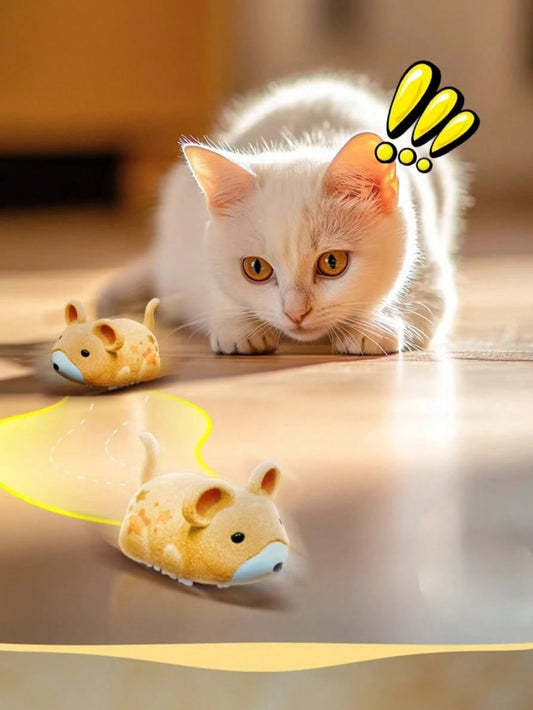 Automatic Plush Mouse Cat Toy | Interactive Vibrating Toy for Cats & Kittens