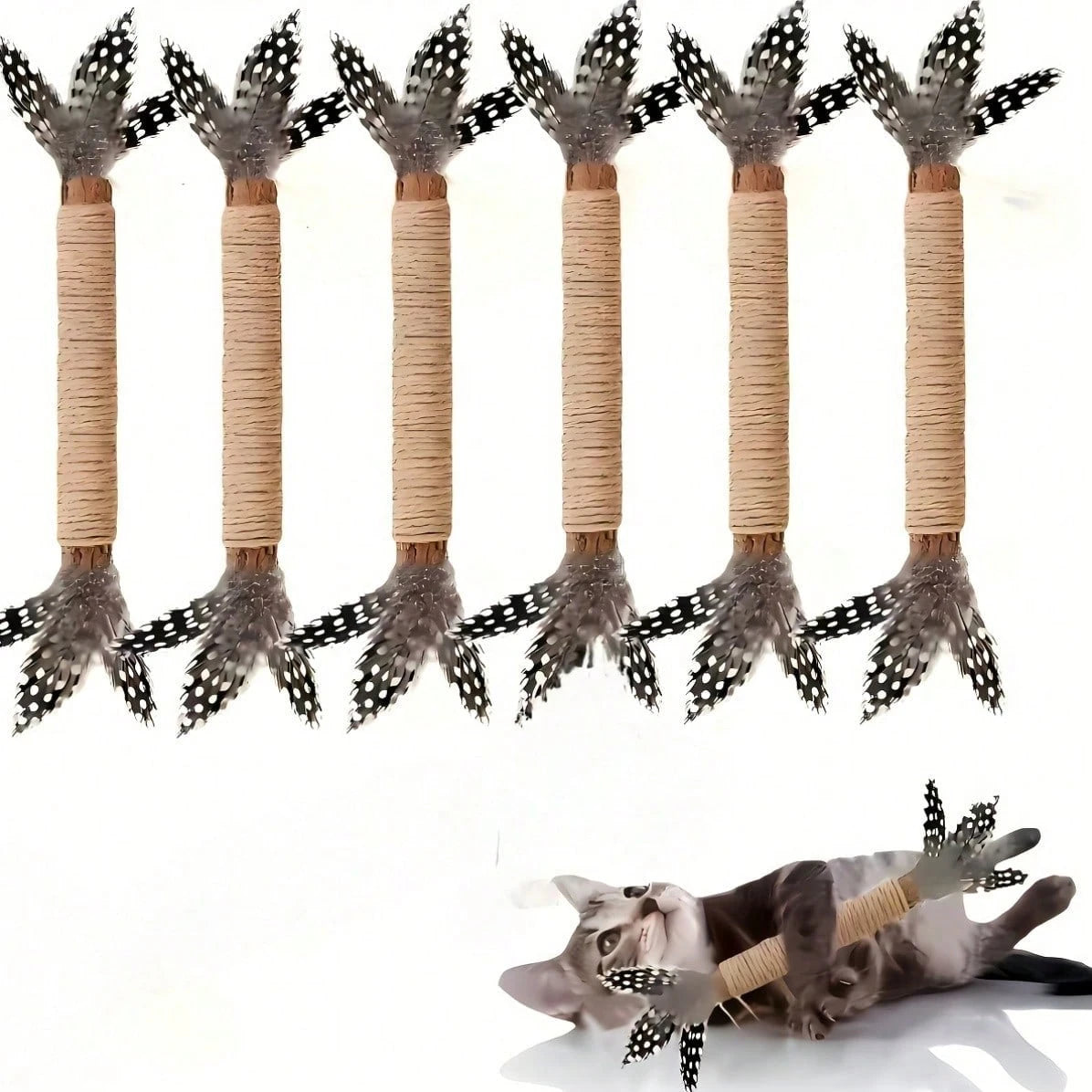 Handmade Cat Chew Toy Set | Natural Dental & Interactive Cat Toys (Set of 3 pieces)