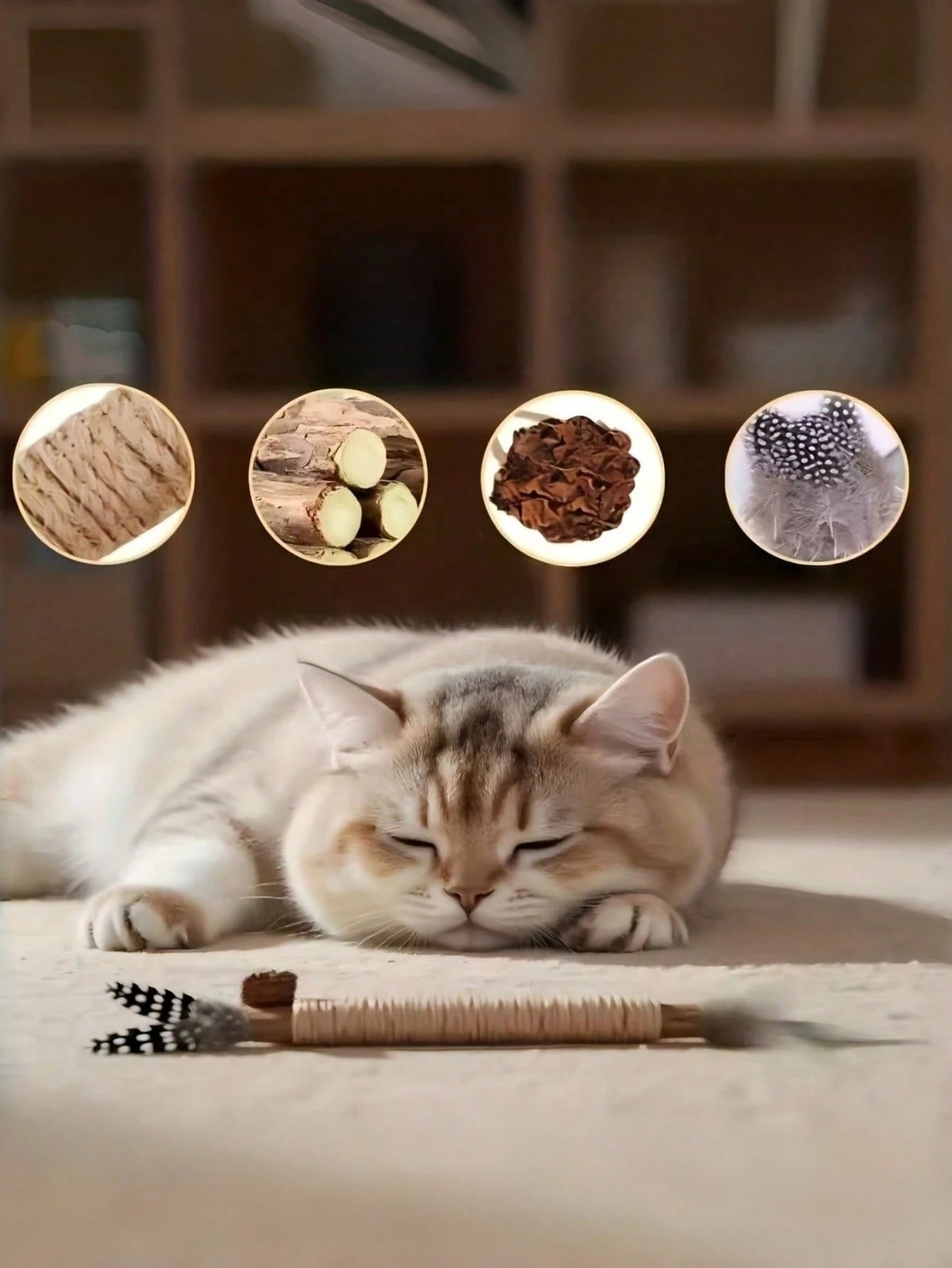 Handmade Cat Chew Toy Set | Natural Dental & Interactive Cat Toys (Set of 3 pieces)
