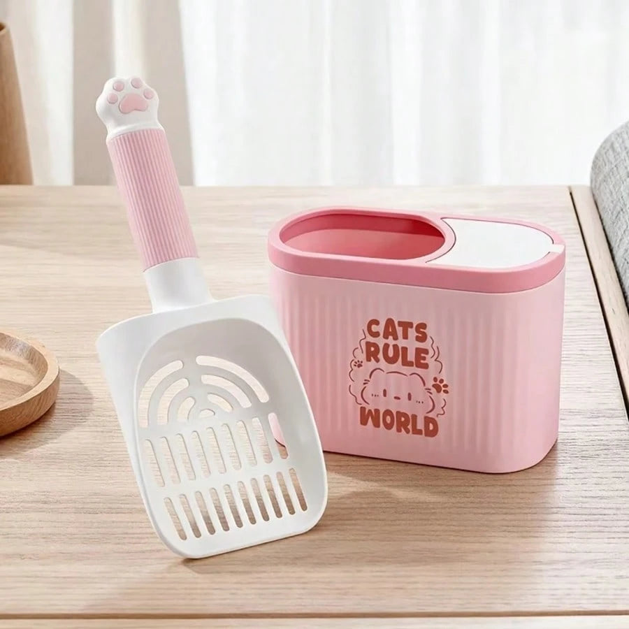 Cat Litter Scoop with Holder | Durable Litter Box Scooper