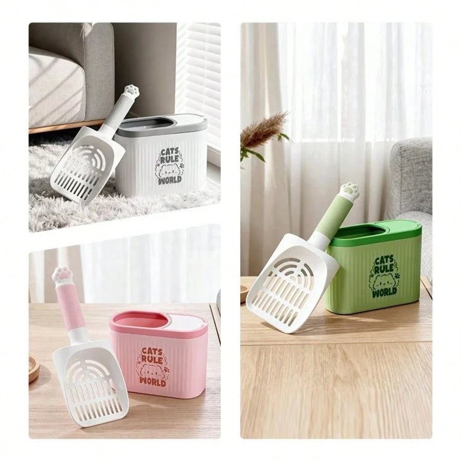 Cat Litter Scoop with Holder | Durable Litter Box Scooper