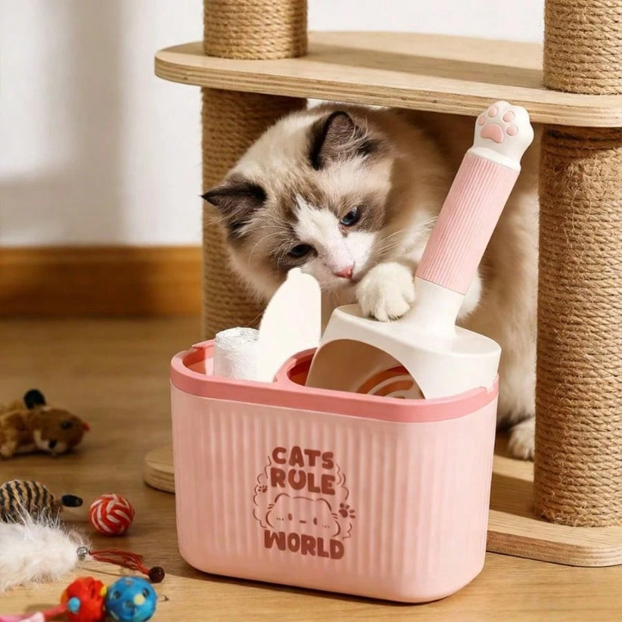 Cat Litter Scoop with Holder | Durable Litter Box Scooper