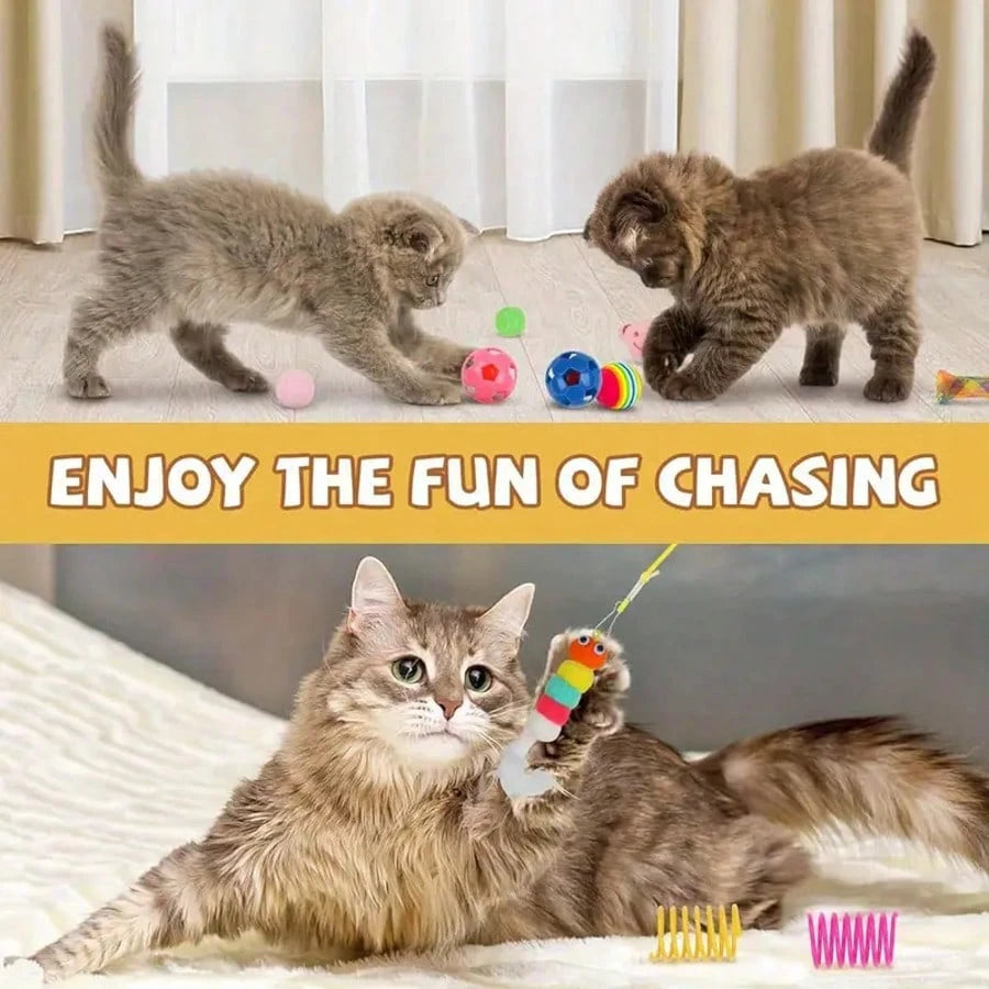 Cat Toy Variety Pack | 48 PCS Interactive Cat Toy Set